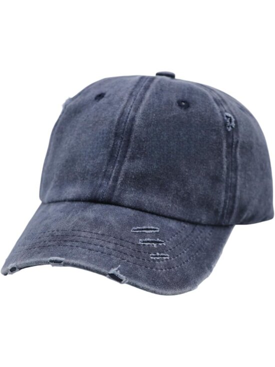 〽️Women Navy High Ponytail Baseball Cap Trucker Bad Hair Day Adjustable